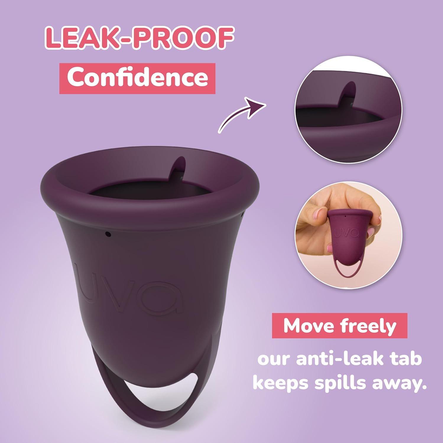 UVA Reusable Menstrual Cup Heavy Flow Kit with Sterilizer - Size B - 10-Year Durable & Leak-Proof Silicone - Large Menstrual Cup, Sterilizer & Traveling Bag Period Cup Set - Image 3