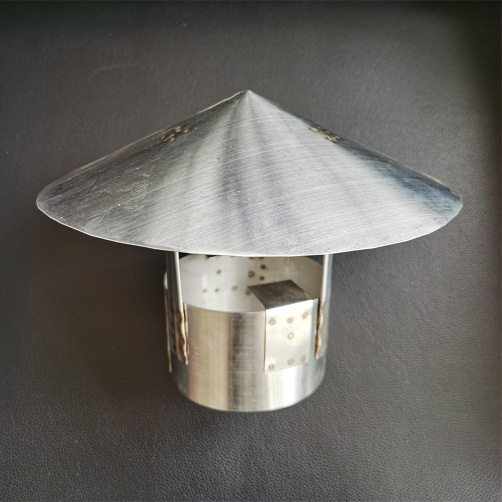 Acero Inoxidable Redondo sombrerete de Chimenea con Pájaro protección Lluvia Shield 150mm (5.9 Pulgada) - Techo Cubierta de conducto para Ventilación Mejorada y Wildlife Seguridad