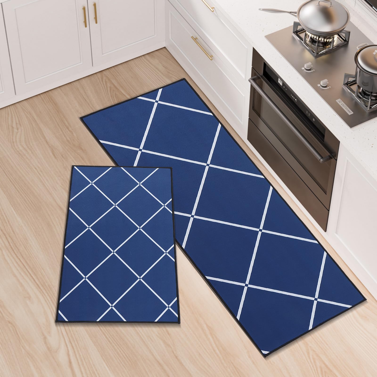 Set 2 Tappetini Da Cucina Assorbenti 43x75cm + 43x120cm - Antiscivolo E Lavabili - Foto 6