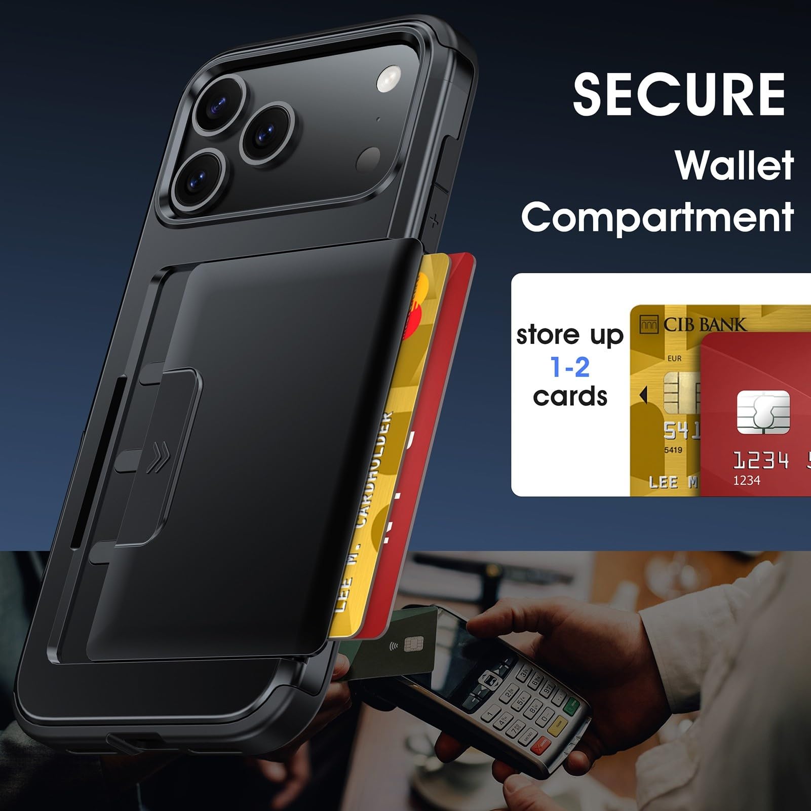 Ultra Fine Coque Pour IPhone 18 Pro Max/18 Pro, Fente Pour Carte Cachée