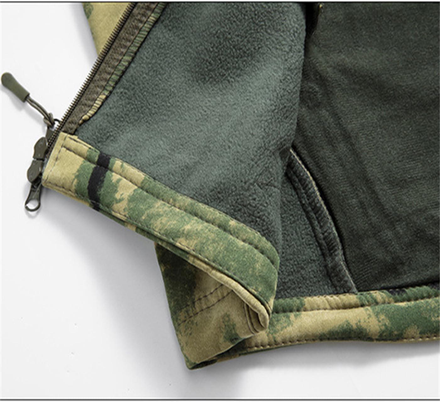Men's Army Special Ops Military Tactical Jacket Softshell Fleece Hooded Outdoor Coat