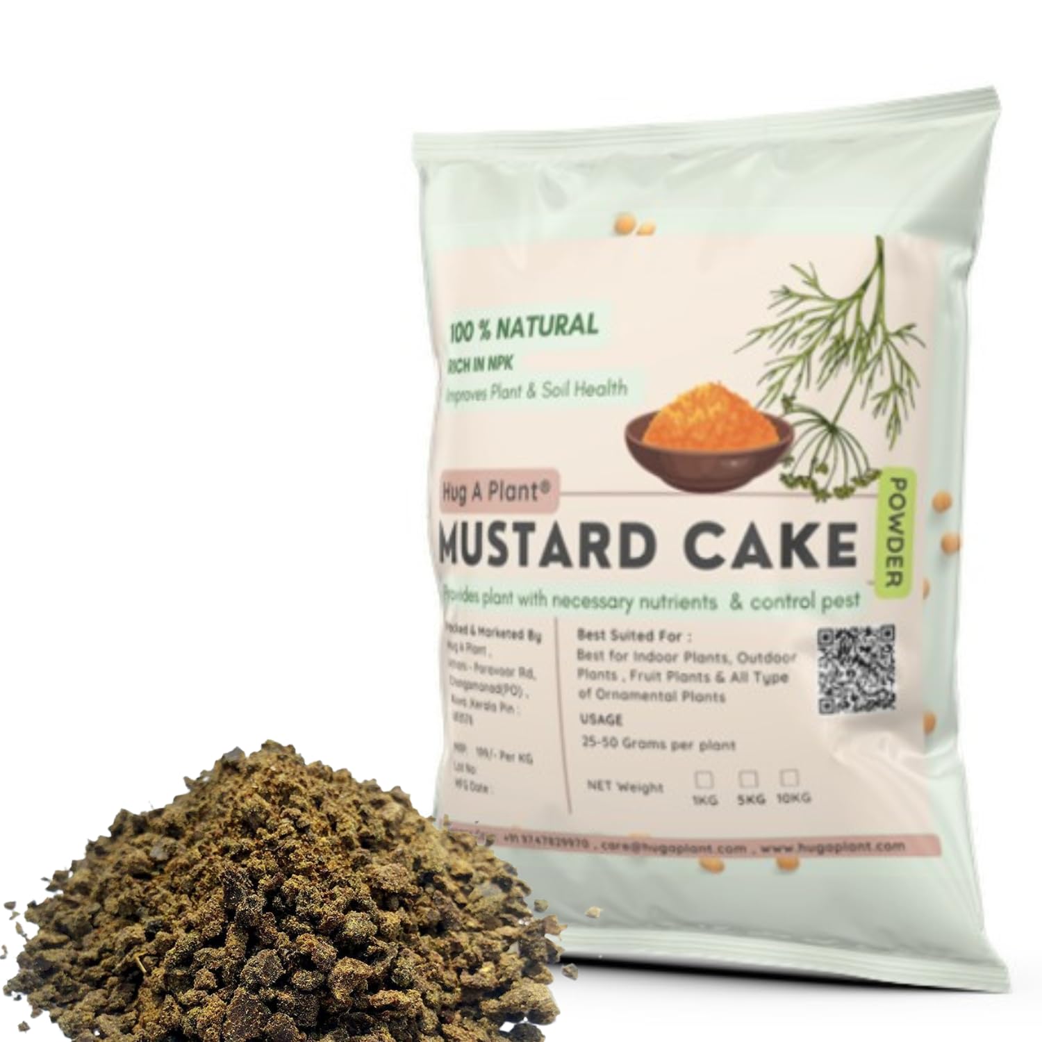 Hug A Plant | Mustard Cake Powder/Pinnakku For Plants (Home & Garden) (5 KG) (B0CBVCHR5Y) Amazon Price History, Amazon Price Tracker