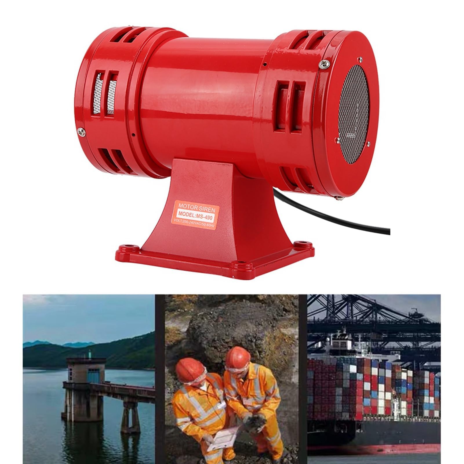 Hochtöner Alarmhorn Summer Sirene, 150DB Industriesicherheit Elektromotorbetriebene Sirene Kontinuierlicher Alarmhorn Summer