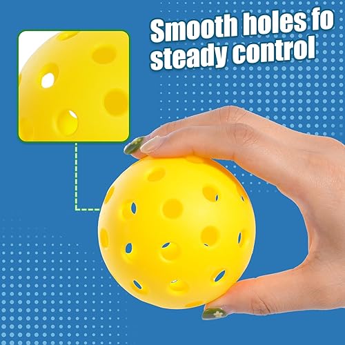 Miniatura 4 de Bolas de pickleball aprobadas por USAPA  Estilo Franklin X-40 de 40 agujeros para exteriores, duraderas, resistentes a las grietas para jugar en