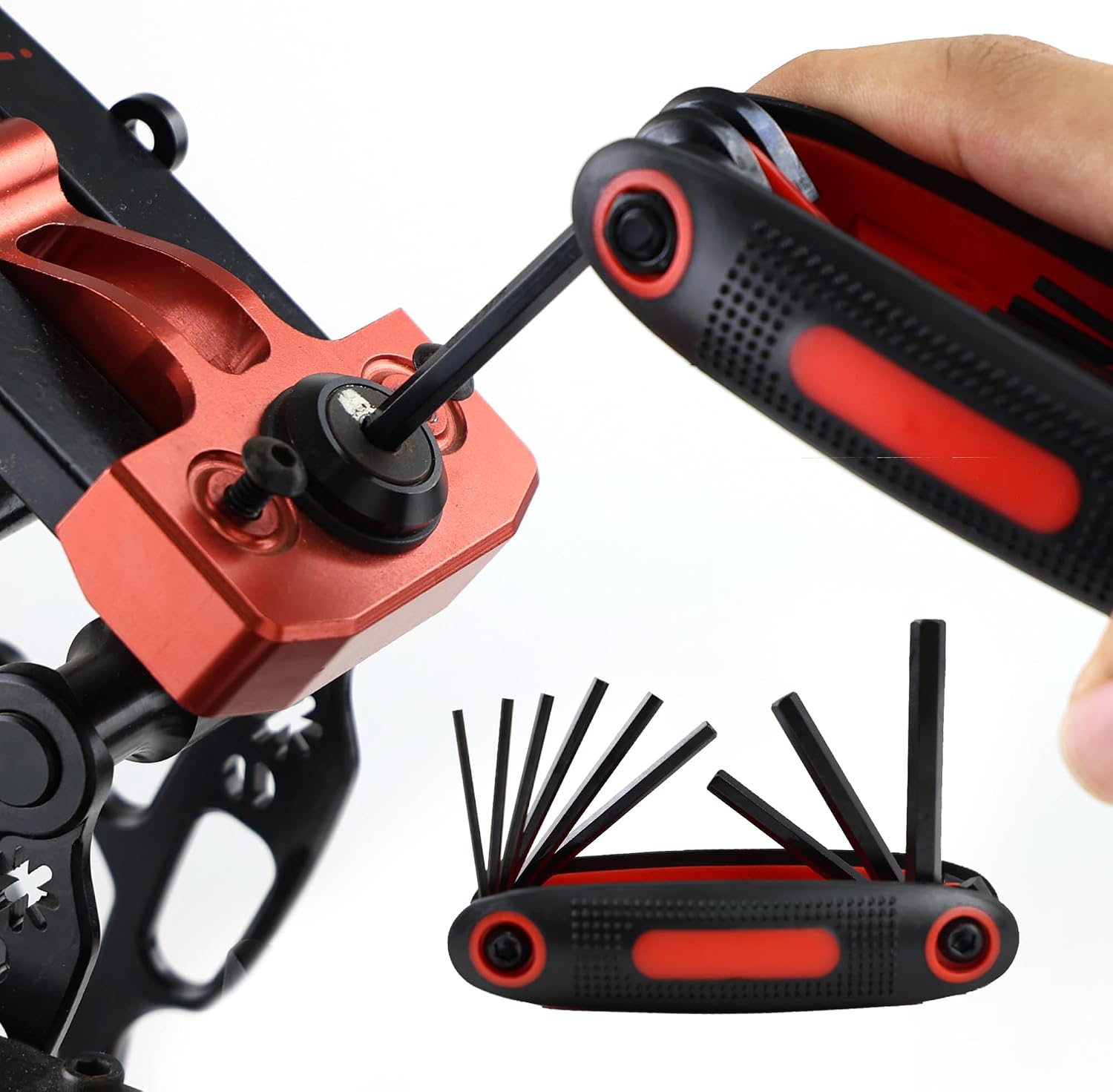 Compound Bow Allen Wrench Archery Tool Foldable Multifunctional 9 in 1 Allen Key Combo Kit for Bow and Arrow Repairing Tool