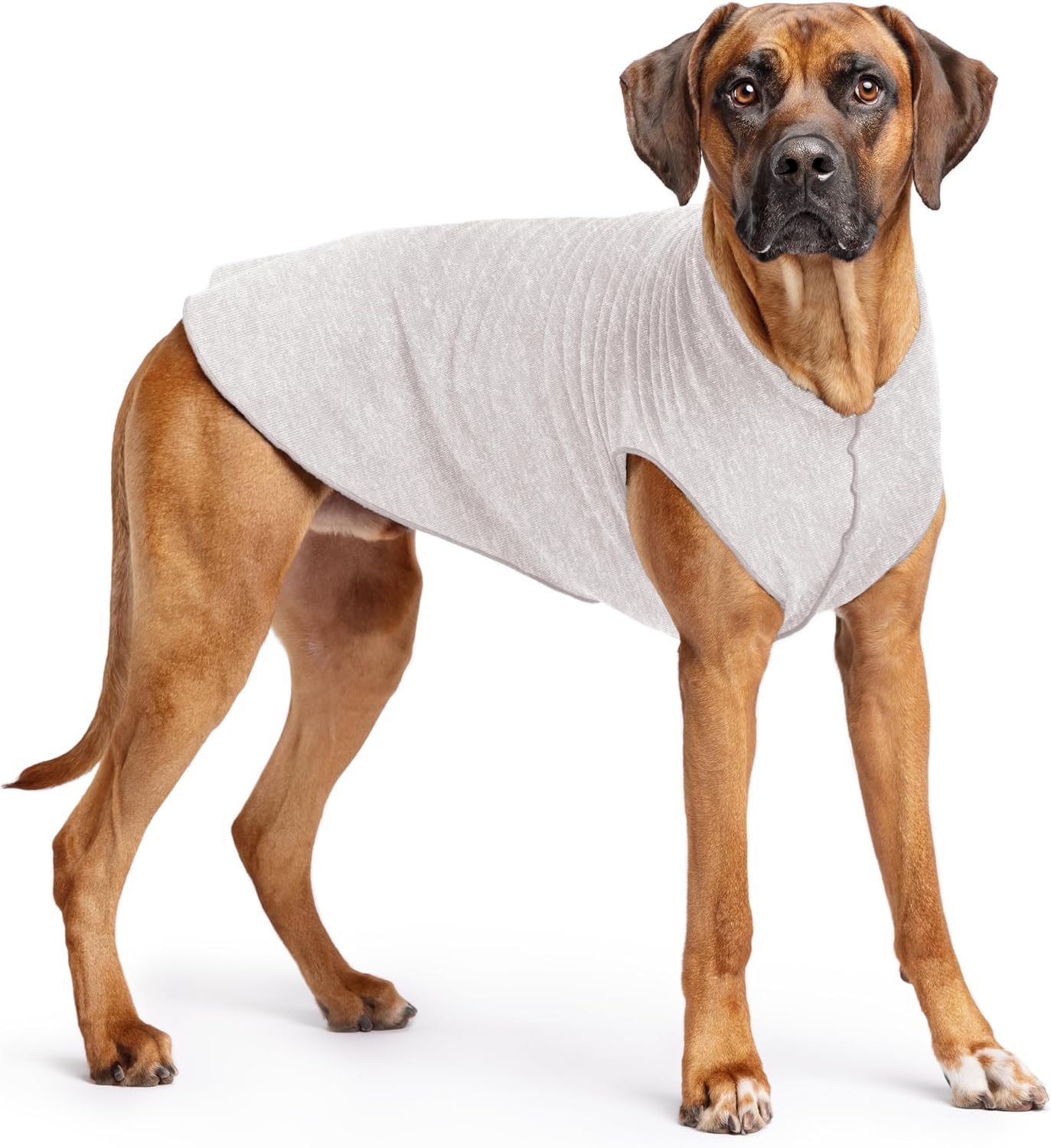 Goldpaw Dog Sun Shirt with UV Protection - Lightweight, Cooling Sun Protection Clothing for Dogs - Reduce Heat Absorption - Pet Clothes Made in the USA - Machine Washable - Size 26 - Pebble Grey