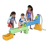 Rushing River Falls Multi-Level Outdoor Water Play Table, Expandable Splash Table for Toddlers and Kids Ages 1.5 to 6 - Includes 9 Accessories, Made in USA
