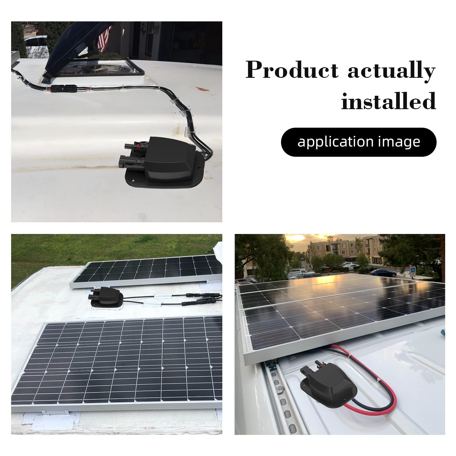Cavo di prolunga per pannello solare a doppio ingresso per pannello solare installato - Cavo per pannello solare da 10 AWG, 6 m, con connettori solari per camper, camper, camper e progetti solari,