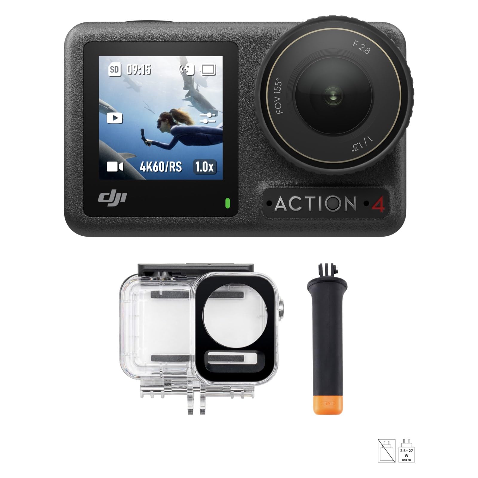 DJI Bundle Osmo Action 4 Plongée, caméra d’Action étanche