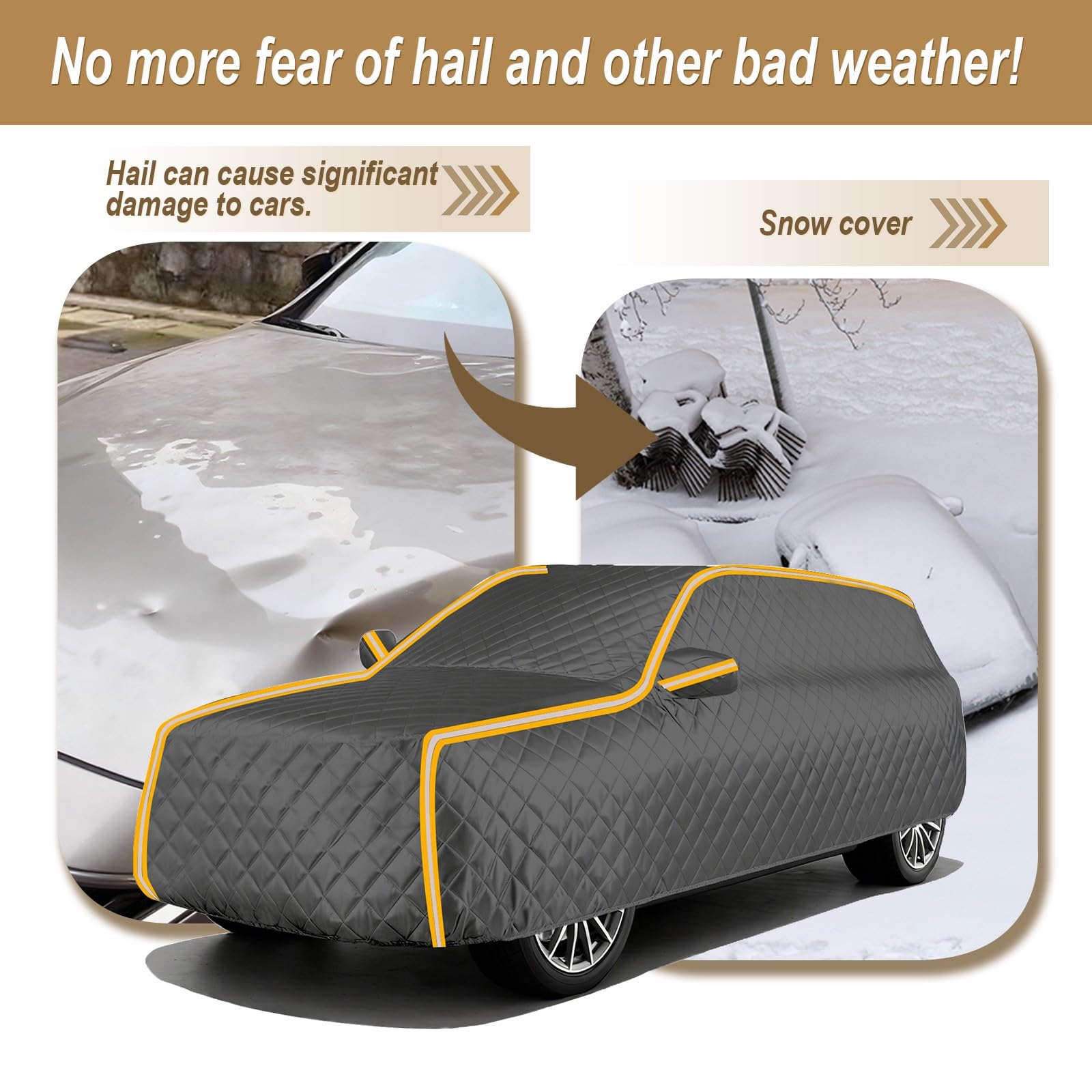 Telo Copriauto Antigrandine per BMW 2 Series Active Tourer (U06) (2022-2026) | Copriauto Da Esterno All Weather, Protezione Grandine Pesante, Neve, Pioggia, Tempesta, Antigraffio e Antivento