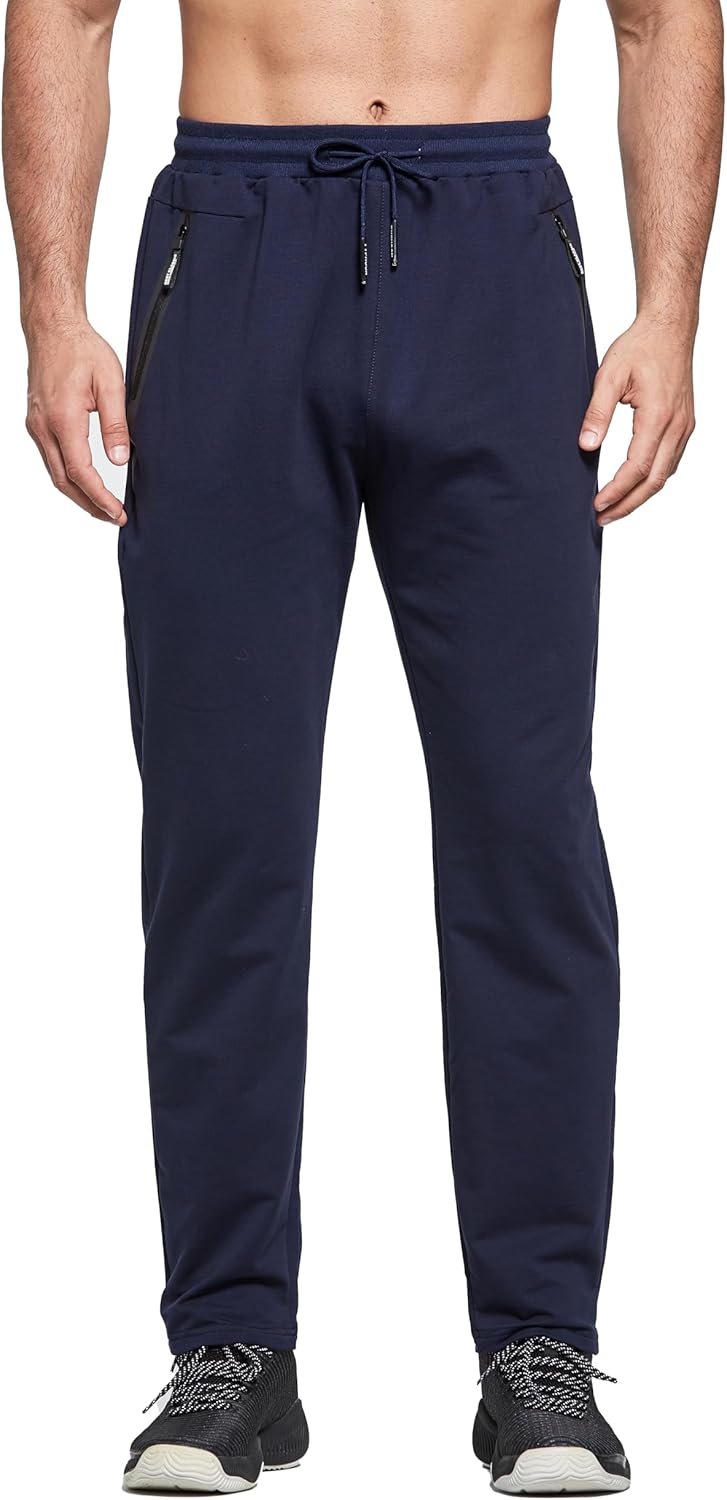 Tansozer Mens Sherpa Fleece Lined Athletic Sweatpants Winter Warm Running Casual Heavyweight Jogger Pants with Zipper Pockets