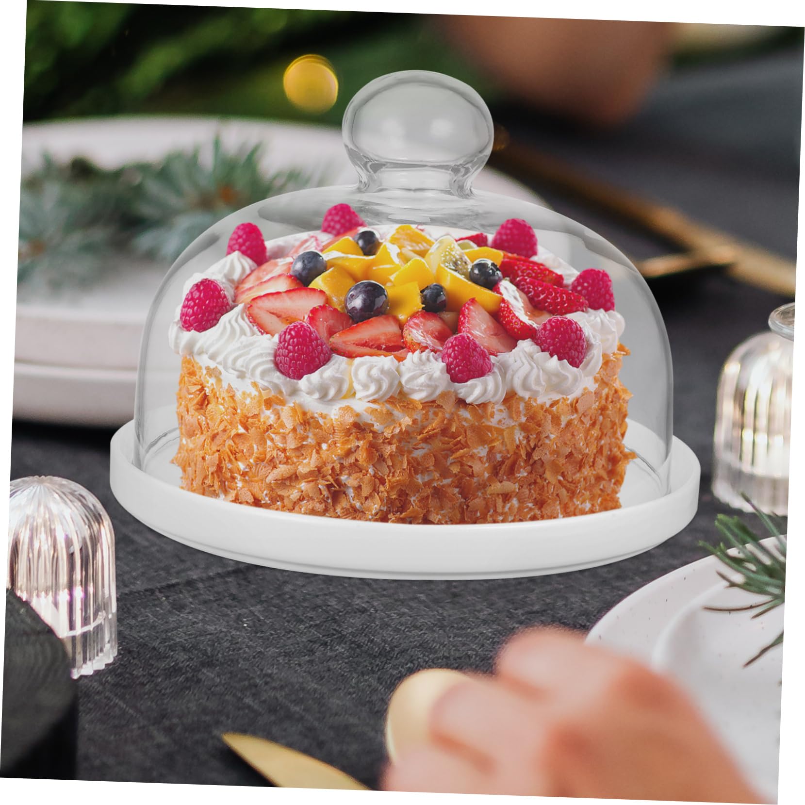 Plateau à gâteaux en Forme de dôme, Plateau de Service pour gâteaux de fête, Support à gâteaux en Carton, Plateau à Dessert pour fêtes et événements