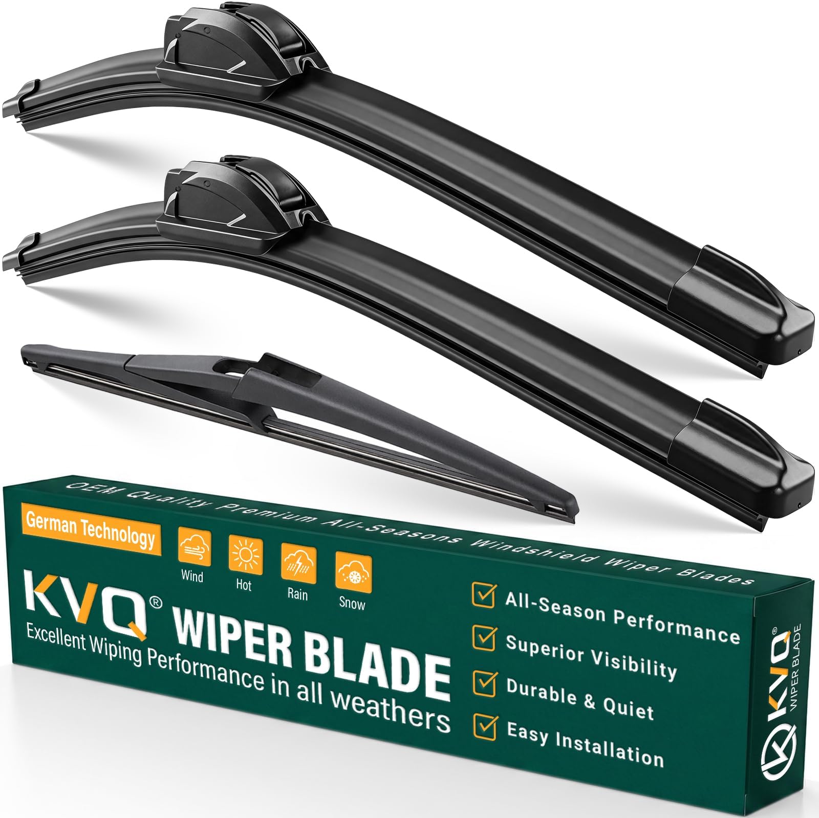 Windshield Wiper Blades Replacement for Nissan Kicks 2018 2019 2020 2021 2022 2023,Original Equipment Replacement Front Rear Wiper Blade Set - 26" 16" 12" (Set of 3)