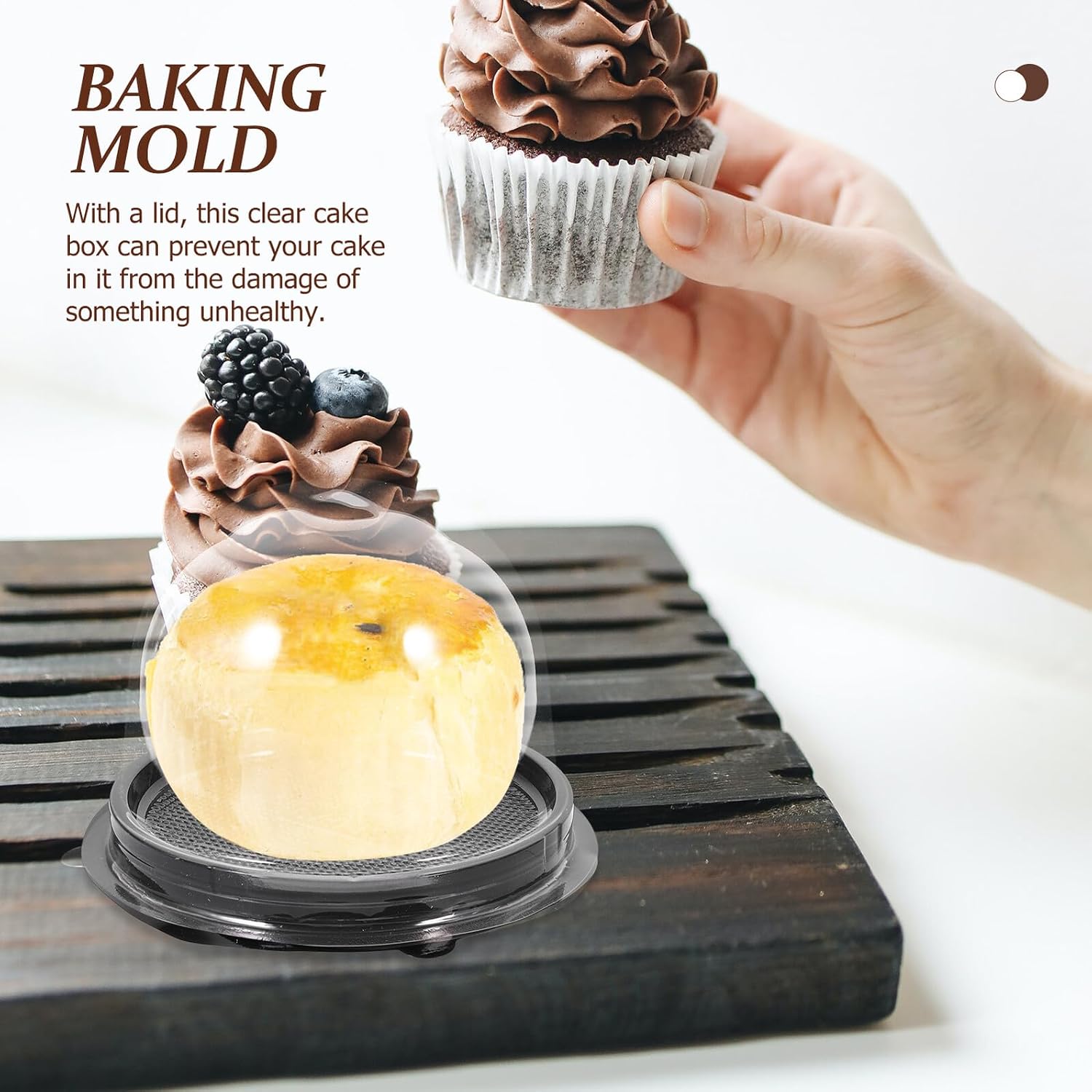 MAGICLULU Cake Carrier Box 50 Sets PP Baking Packing Holder
