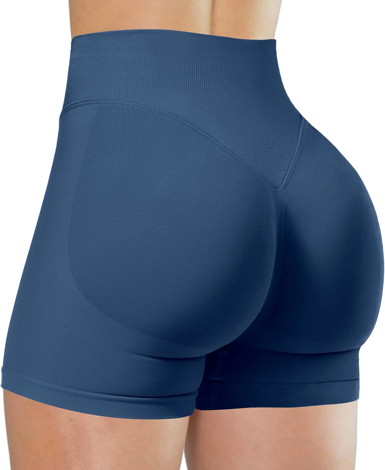 Unthewe Womens Workout Seamless Scrunch Butt Lifting Shorts High Waisted Tummy Control Gym Yoga Shorts