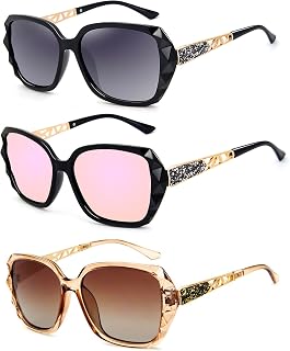Oversized Polarized Sunglasses Women UV400-3 pairs