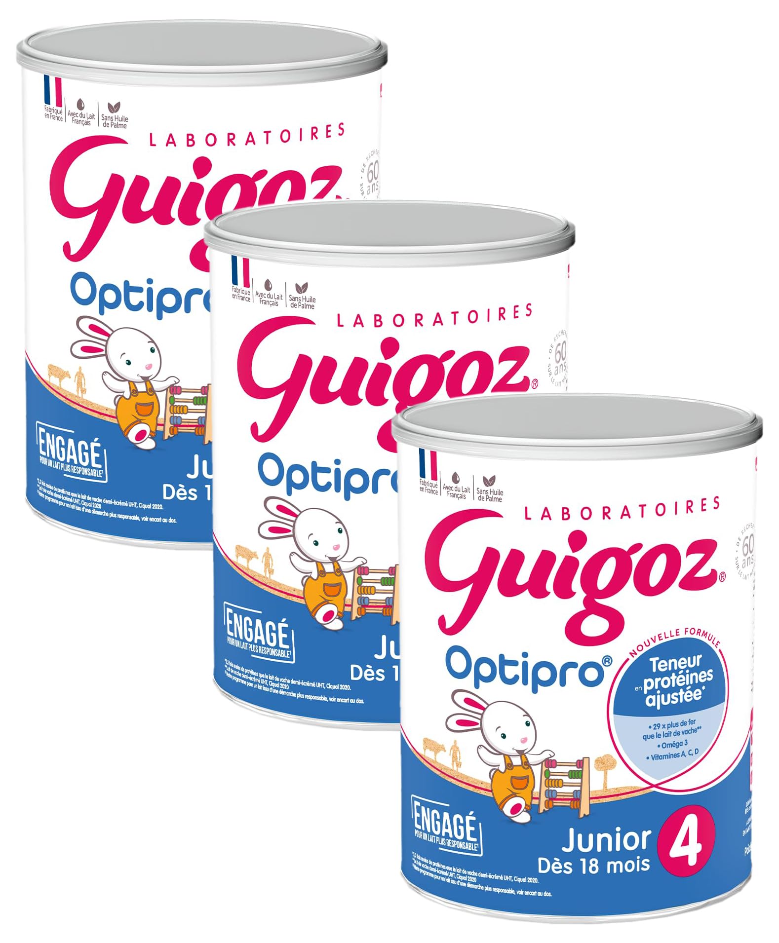 GUIGOZ OPTIPRO Junior 4 Lait De Croissance 900g - Dès 18 Mois
