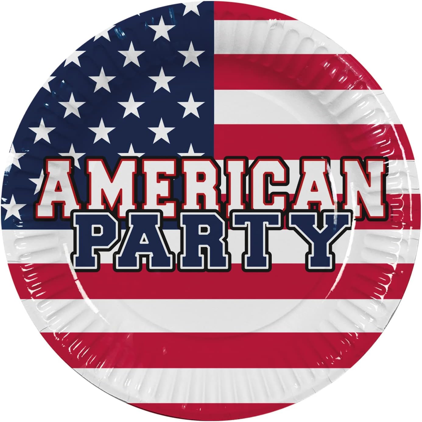 Boland 44973 - American Party Plates, Pack of 10, Size 23 cm, Environmentally Friendly Party Tableware, 100% Paper, Birthday, Theme Party