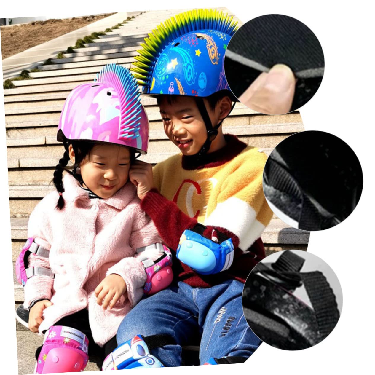 Monopatín Er Casco De Patinaje Casco De Patinaje para Niños Casco De Montar En Bicicleta para Niños Sombrero De Seguridad para Equipo De Protección Casco De Bicicleta para