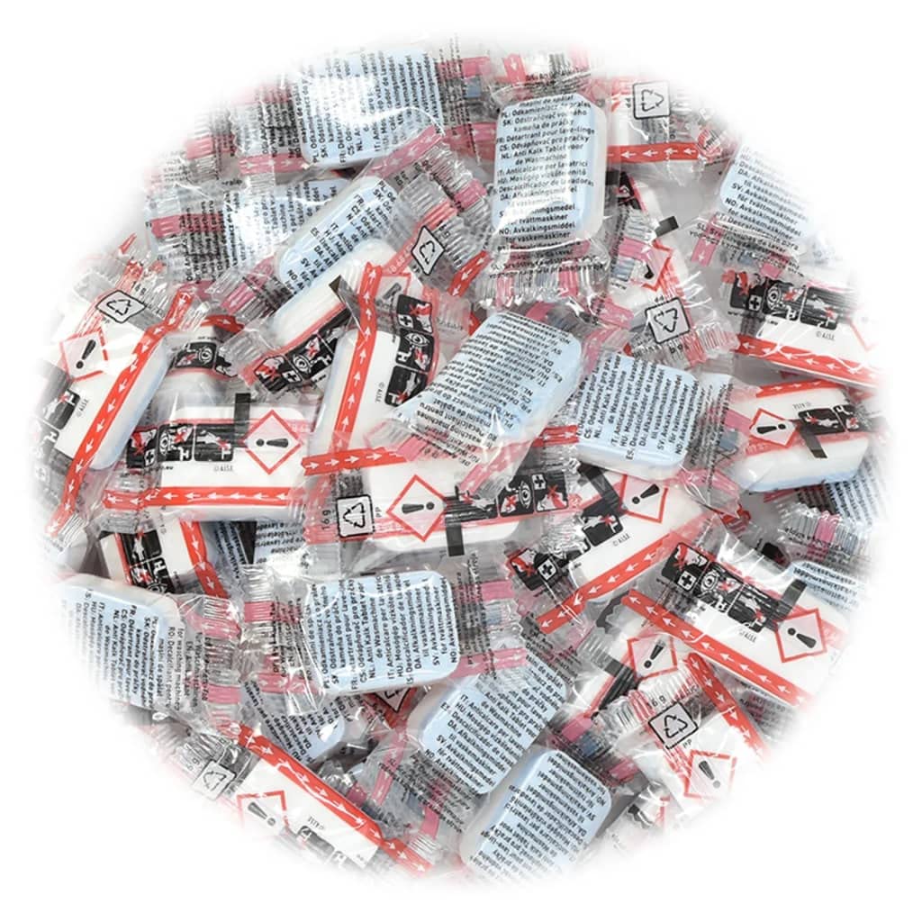 Waschmaschinen-Tabs 400 Stück, Kalk- und Schmutzschutz, Hygiene, Geruchsentferner, Frische, Trommel- und Dichtungspflege, geeignet für Front- und Toplader, effektive Reinigung