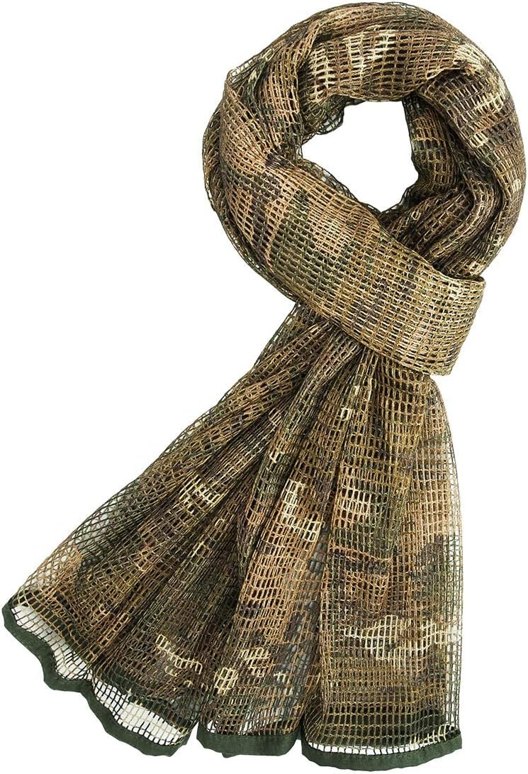 Sniper Veil,Camo Mesh Net Tactical Scarf for Hunting Shooting Wild Photography Military Outdoor Activities