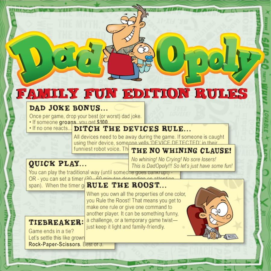 DadOpoly – Juego de Mesa Familiar Divertido para Padres y Niños miniatura 3