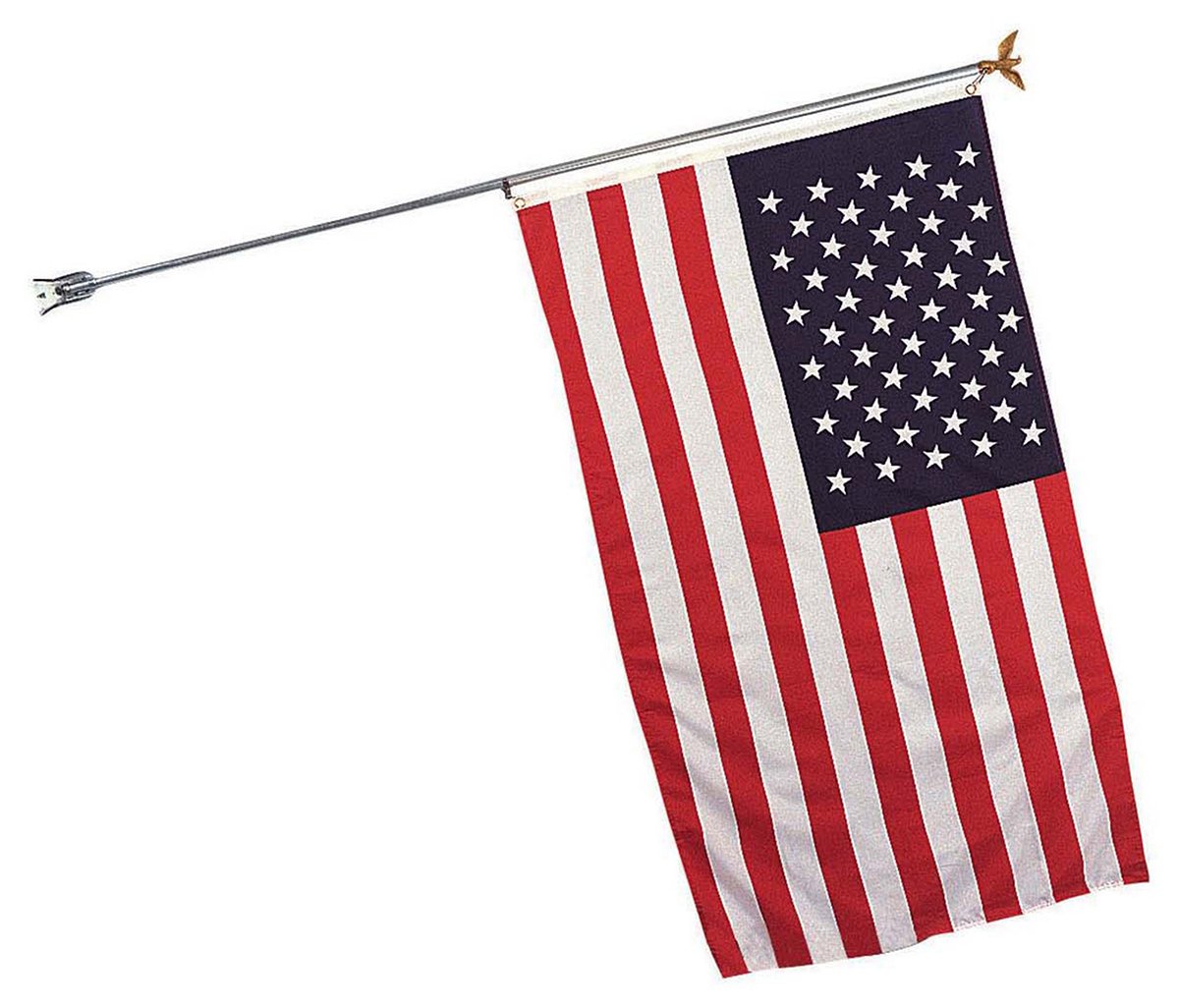 Drapeau Poteau avec Support ROTHCO Mât Mural Extérieur et Fixation