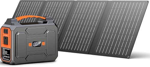 Apowking 146Wh Portable Solar Generator with 40W Panel, 200W Peak Power Station for Camping, Home Backup, Outdoors