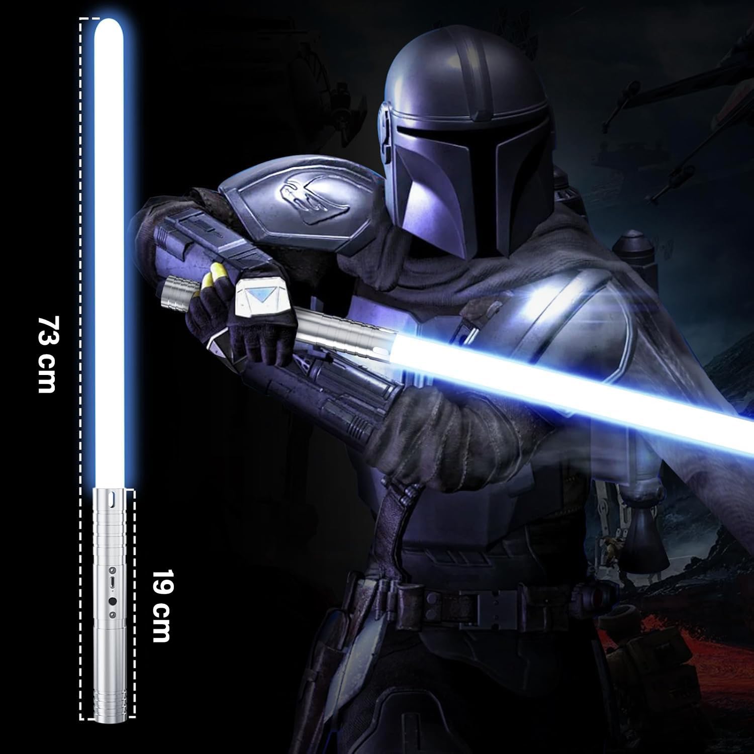 Lightsaber,USB Rechargeable Lightsabers with Metal Handle - Image 2