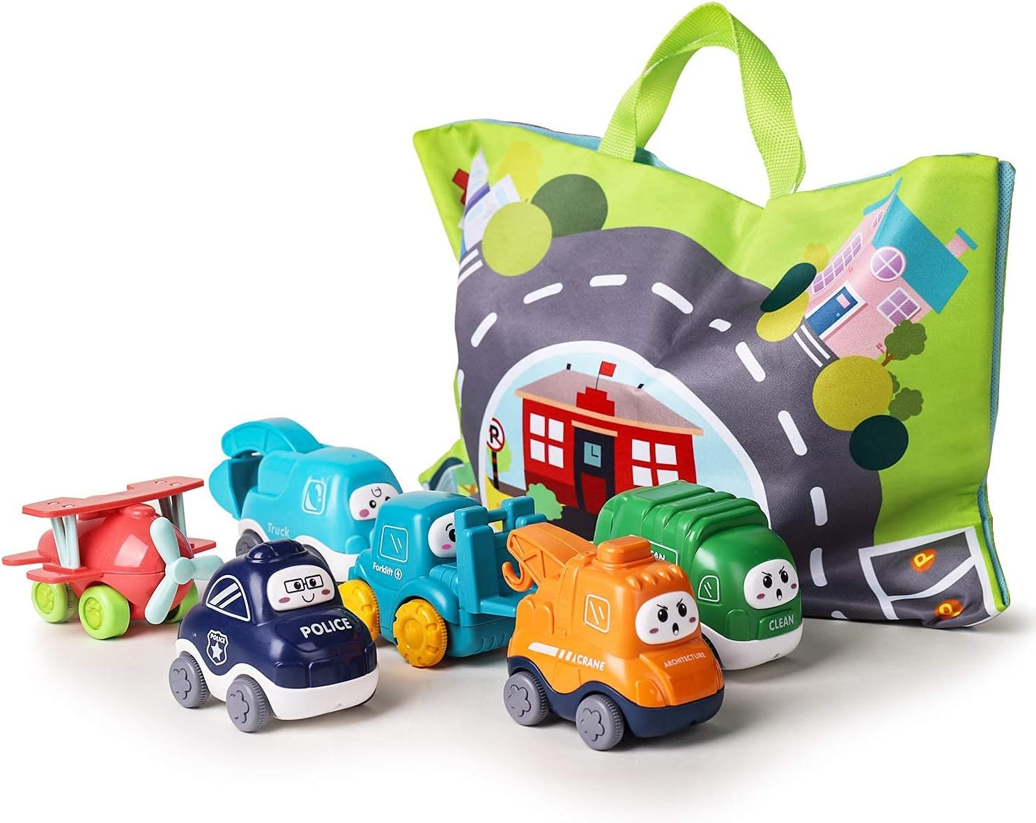 ALASOU Baby Truck Car Toys with Playmat/Storage Bag|1st Birthday Gifts for Toddler Toys Age 1-2|Baby Toys for 1 2 3 Year Old Boy|1 2 Year Old Boy Birthday Gift for Infant Toddlers