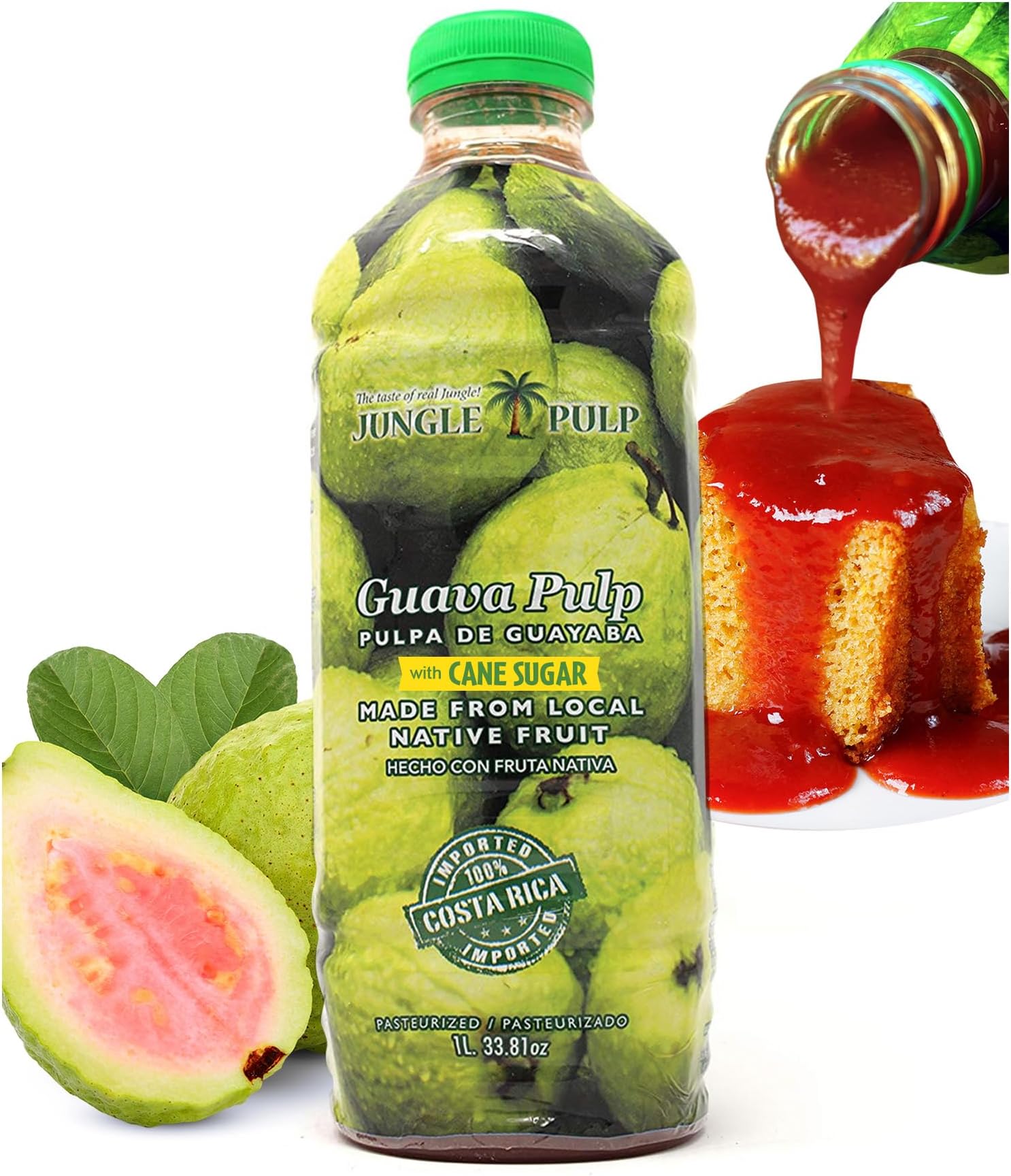 - Jungle Pulp GUAVA Puree Costa Rica Blend, Topping, Flavoring, Better than Syrup, for Desserts, Smoothies, Margaritas, Cocktails, Juice and Shakes. 33.81 oz/ 1 Liter.