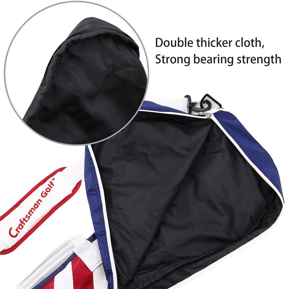 Craftsman Golf Stars and Stripes American USA US Flag Club Case Sunday Bag Red White Blue for 6-7 Clubs 49" : Sports & Outdoors