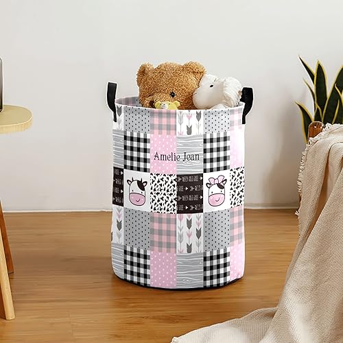 Miniatura 3 de Lindo contenedor de almacenamiento de retazos de vacas, impermeable, de tela Oxford, organizador para ropa sucia, contenedores de juguetes, cestas