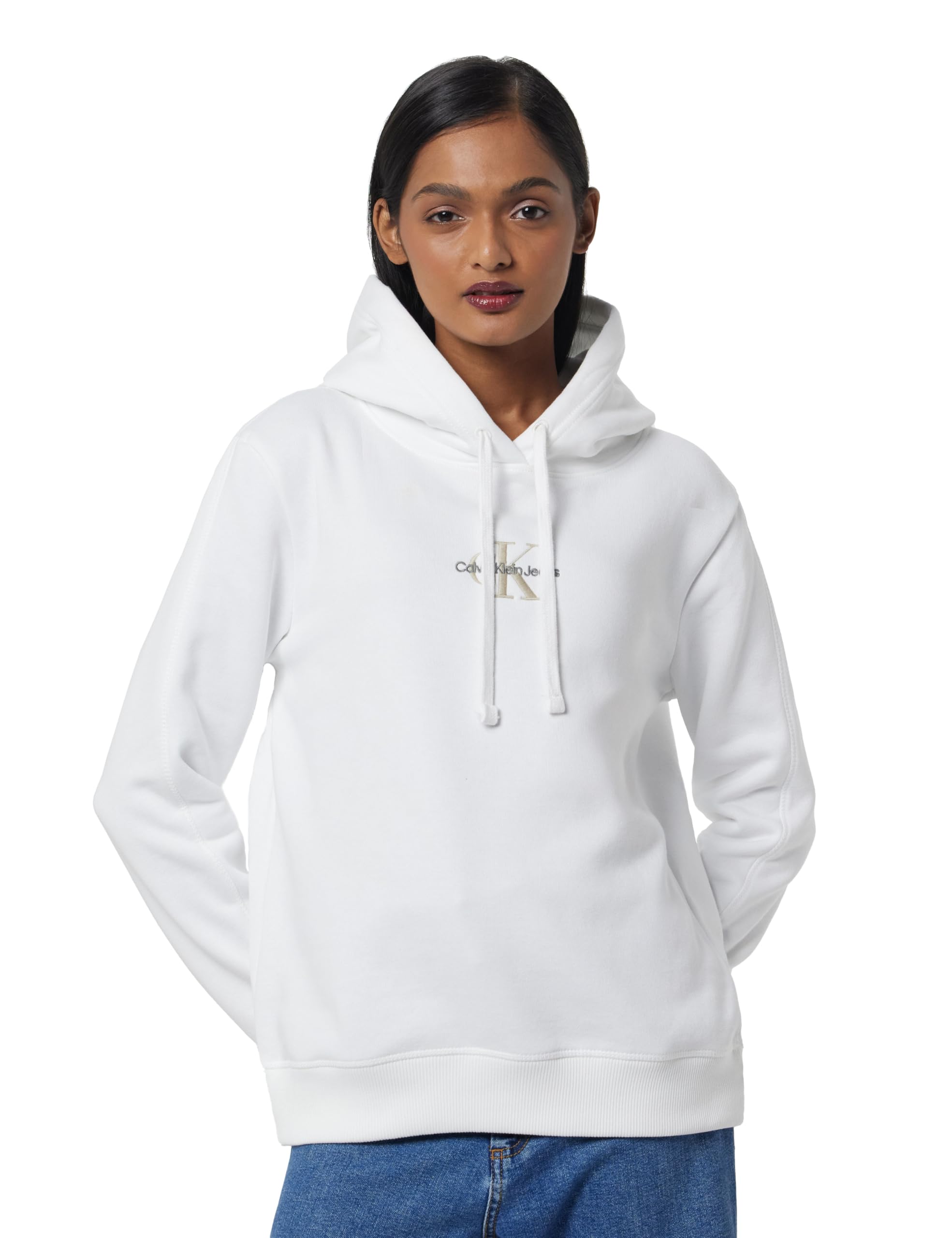 calvin klein Jeans Department1090 Cotton Blend Round Neck Sweat Shirt (J20J223536YAF_Bright White_S)-picture-47