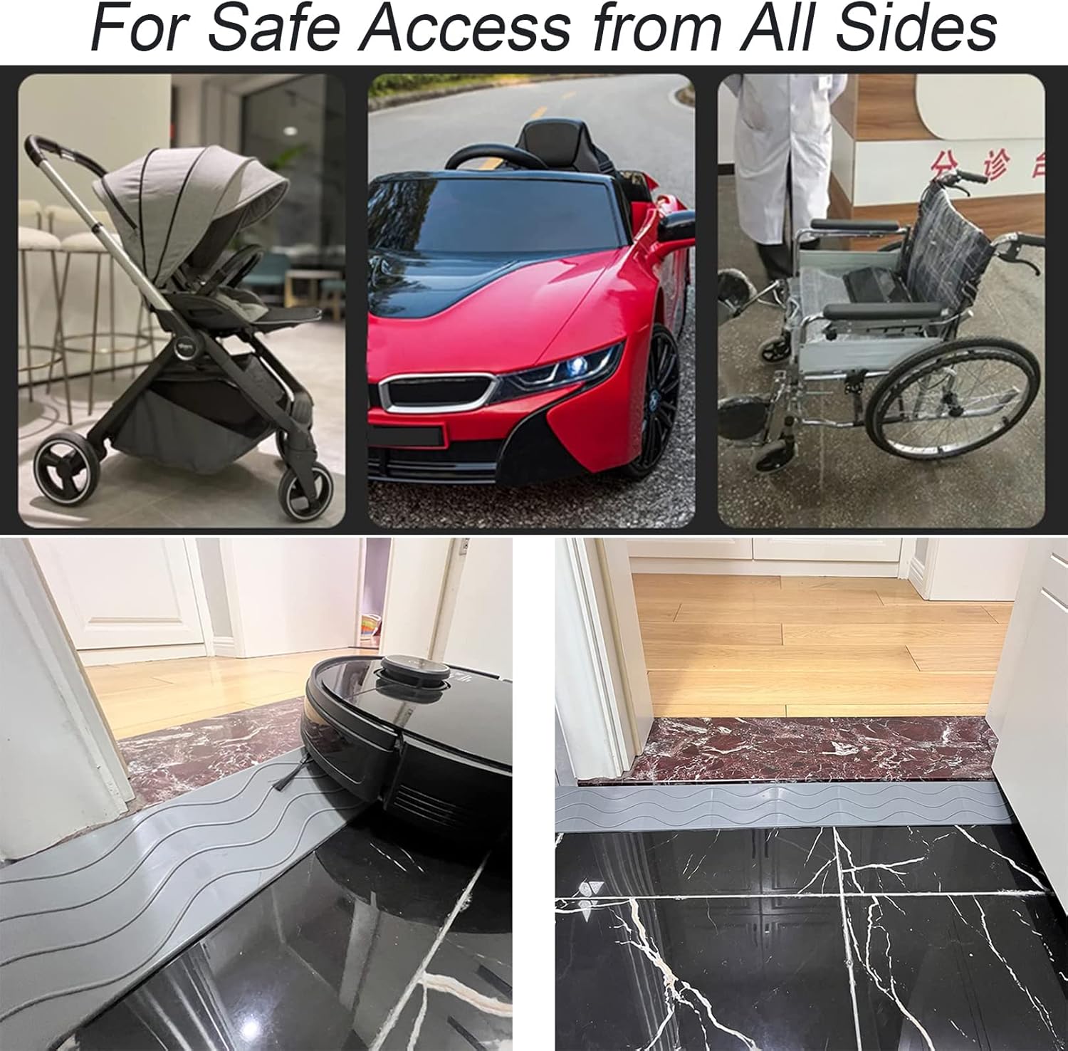 Indoor Curb Ramps Rubber Threshold Ramp Anti-Slip Wheelchair Ramp 0.4-2.8 Inch Rise Household Step Ramp for Doorways Bathroom Bike Cleaning Robot,39.4x5.9x2.8inch,Red