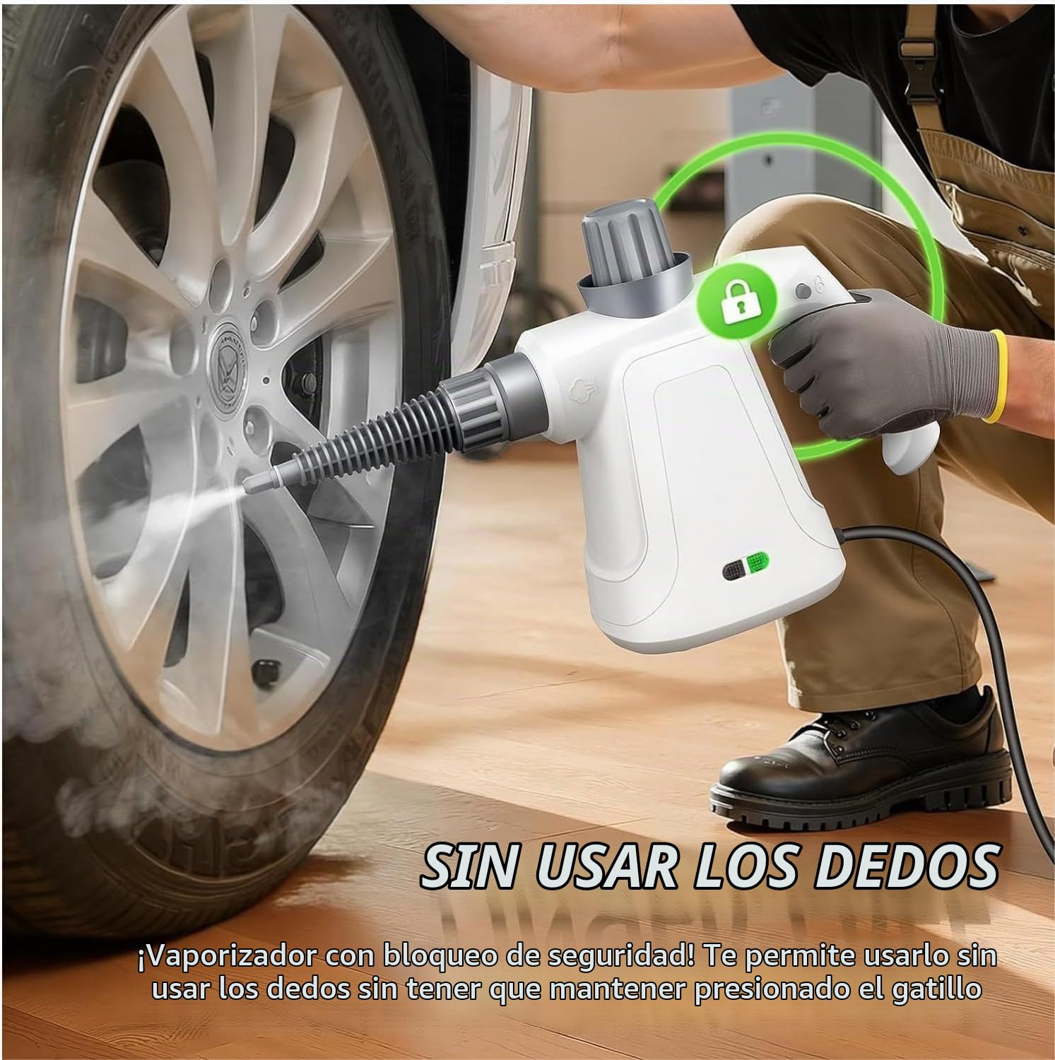 Vaporeta Limpieza Hogar Potente Limpiador a Vapor Steam Cleaner Vaporeta de Mano Vaporix Vaporyx Portátil Profesional para Limpiar Cocina, Baño, Juntas, Ventanas y Grasa, 3,2 Bar,400ml