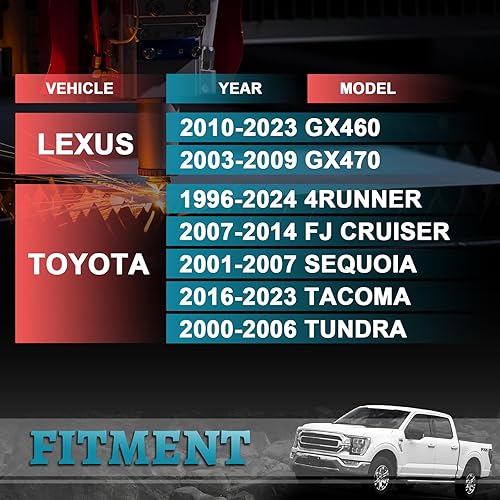 Vista 5 de IRONTEK Espaciadores de rueda de 0.236 x 5.500 in de 2 pulgadas compatibles con Toyota para Lexus