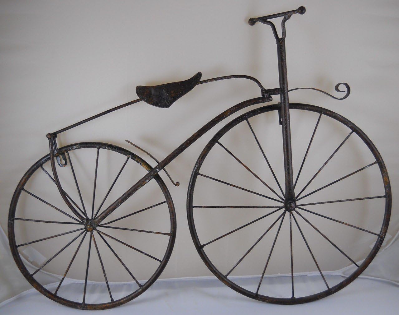 INsideOUT 25" Iron Antique Style Bicycle Wall Art Brown