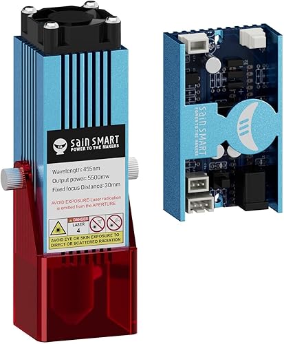 Miniatura 2 de Genmitsu CFL55P Módulo láser de punto comprimido con boquilla de asistencia de aire, punto láser de 0.004 in* 0.004 in, módulo FAC de 5.5 W