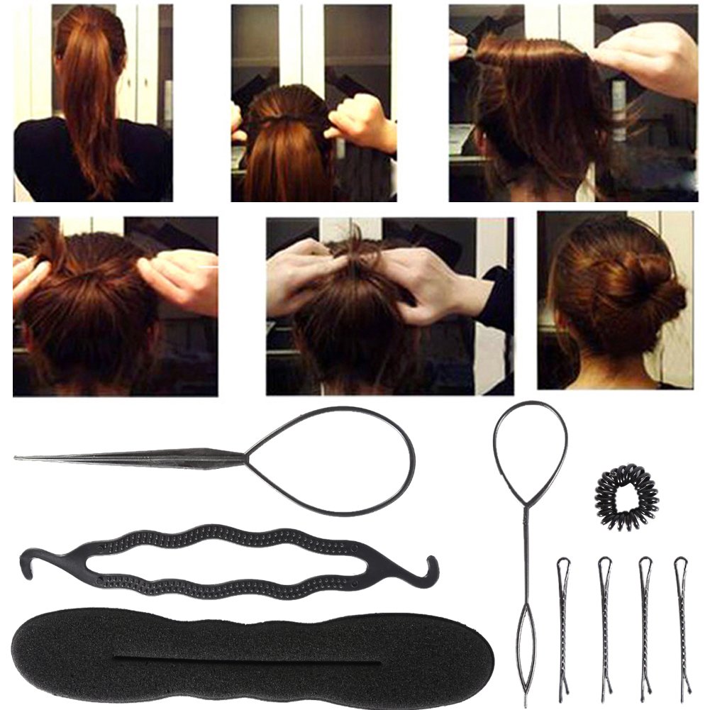 Amazon.com: Hair Bun Maker, Magic Hair Braiding Tool, 4/9  display picture 1