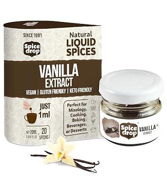 Spice Drop Natural Vanilla Extract Paste, Essence for Cooking, Baking, Food, Milk, Ice Cream, Cake, 20 ml
