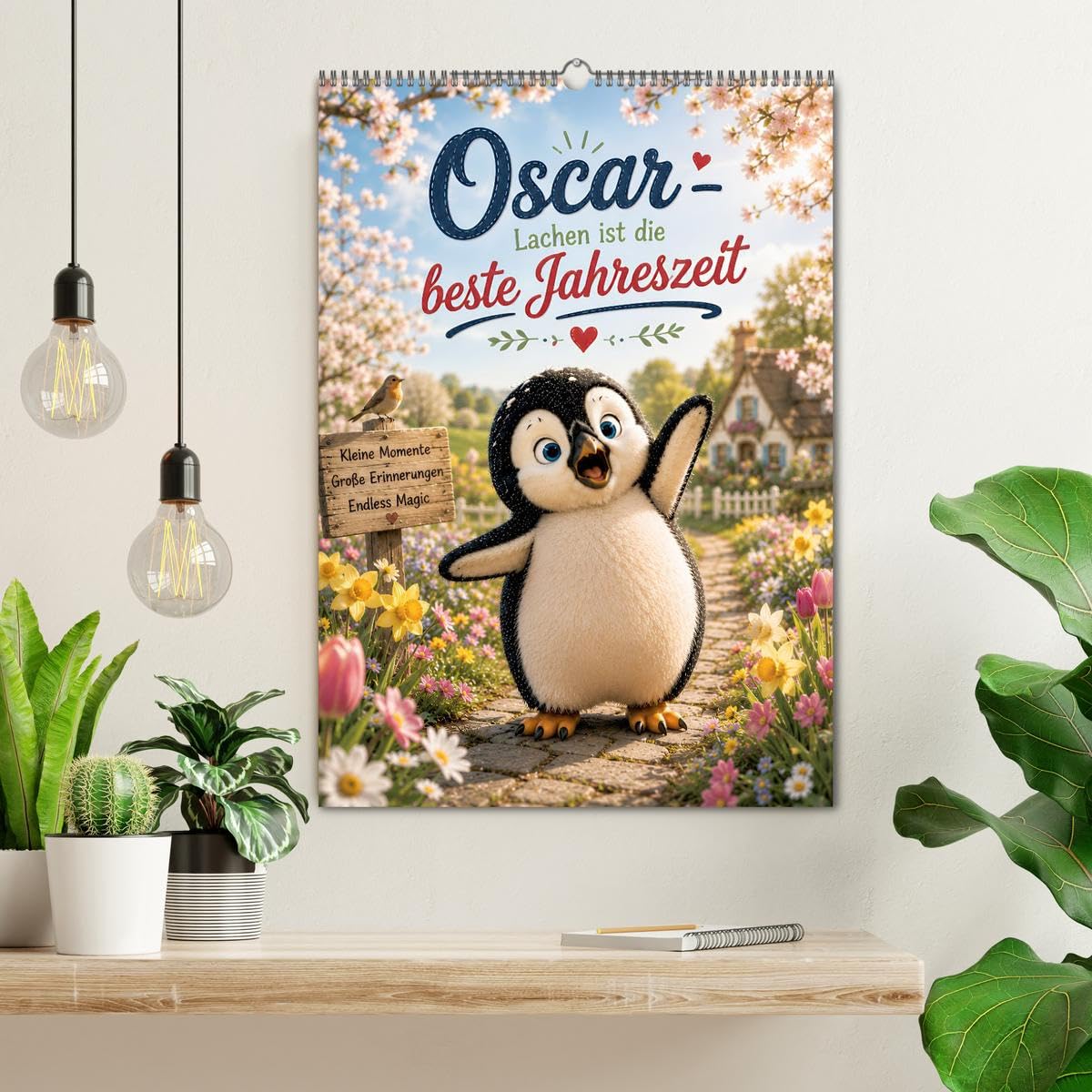 CALVENDO · Oscar - Lachen ist die beste Jahreszeit (Kalender 2027) | DIN A2 Hochformat · Wandkalender · Kalender voller humorvoller Pinguin‑Momente