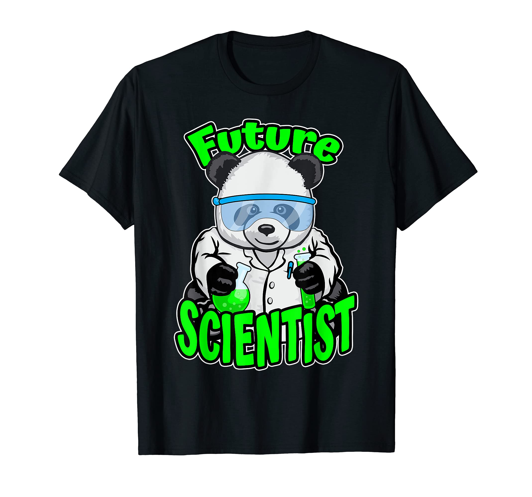 Future Scientist Cute Panda Bear STEM Science Geek T-Shirt