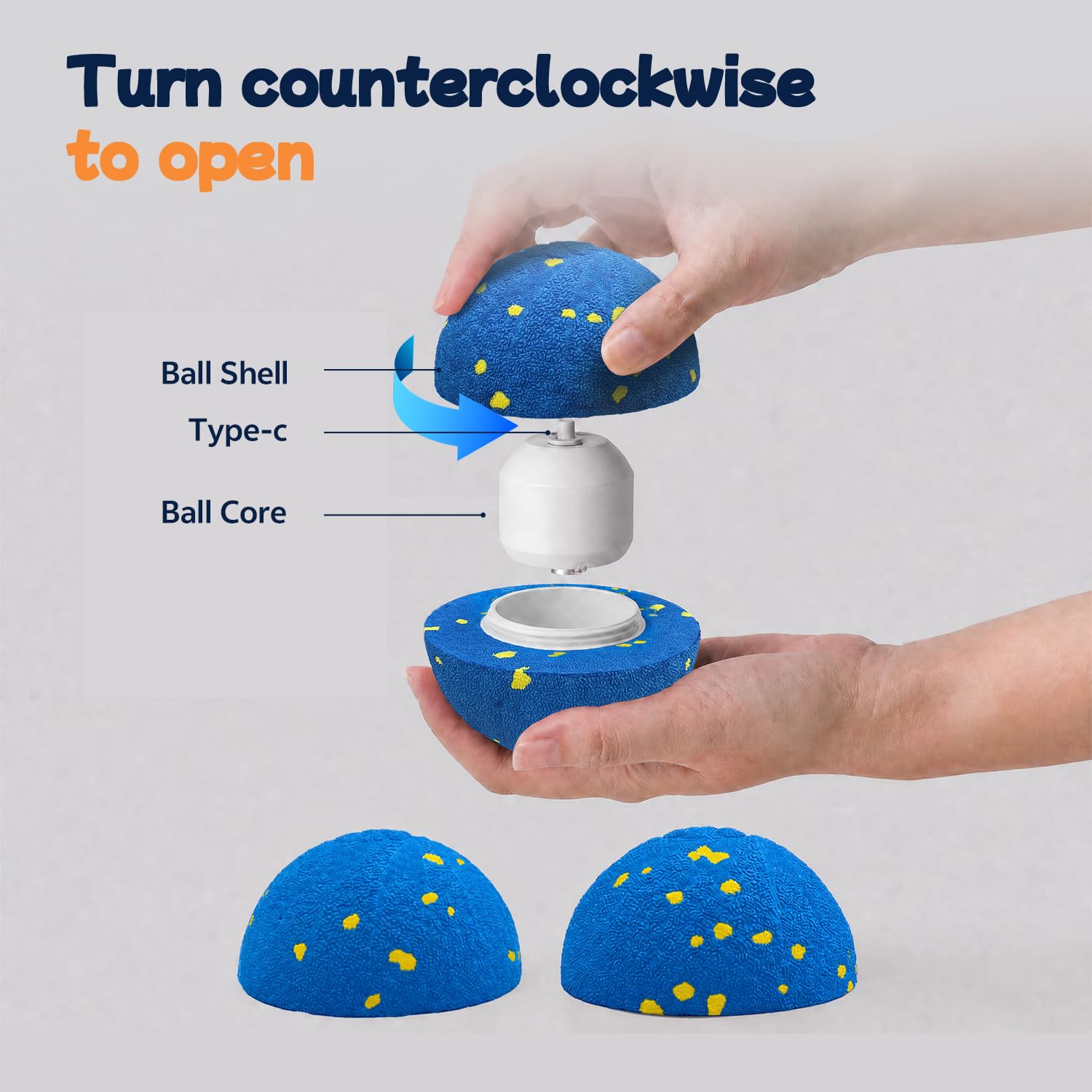Pelota de juguete interactiva inteligente para perros, 3 modos de rebote automáticos, material duradero de E-TPU para masticar, recargable e impermeable IPX7, juguete de enriquecimiento para