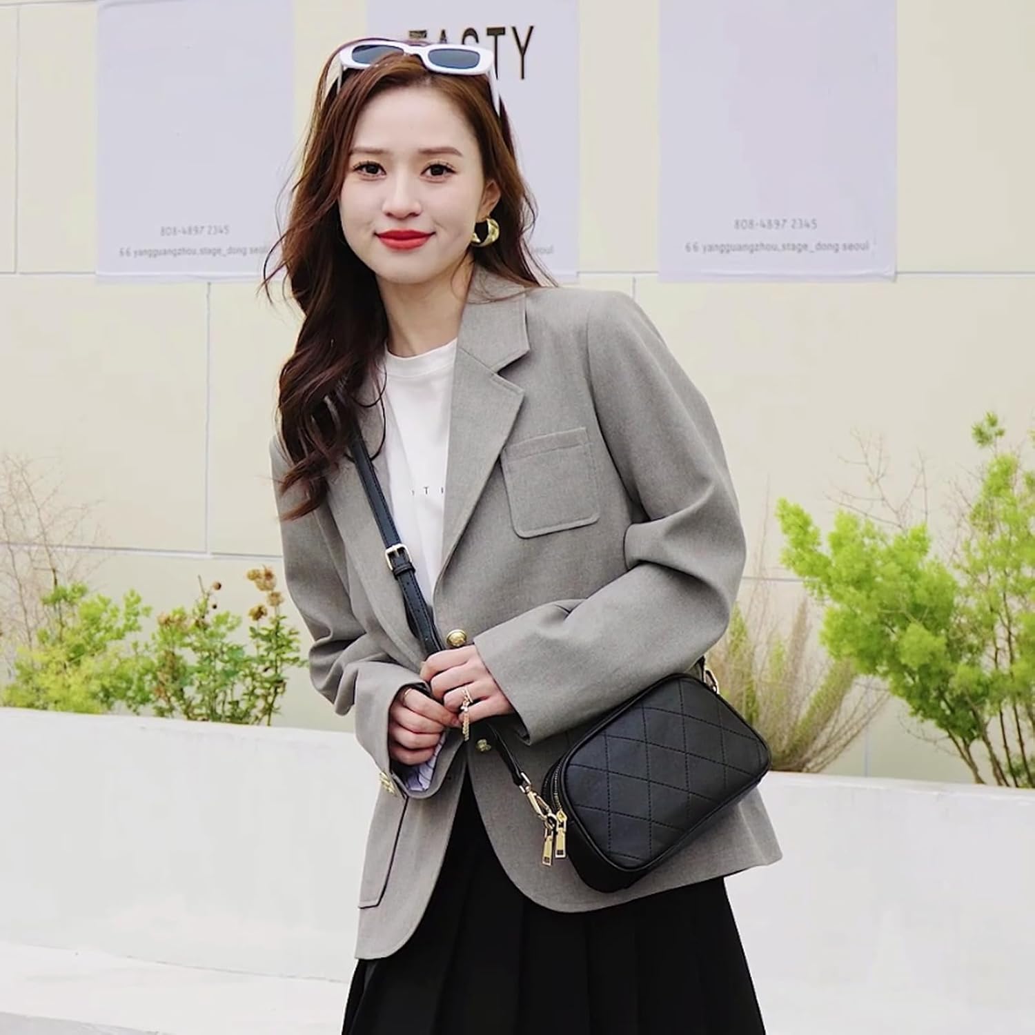 ZHIERNA Crossbody Bags for Women, Small Black Purse Lightweight Vegan Leather Shoulder Handbags Purse with Adjustable Strap | Small, Purse, Lightweight, Purse, with Adjustable Strap - Image 2