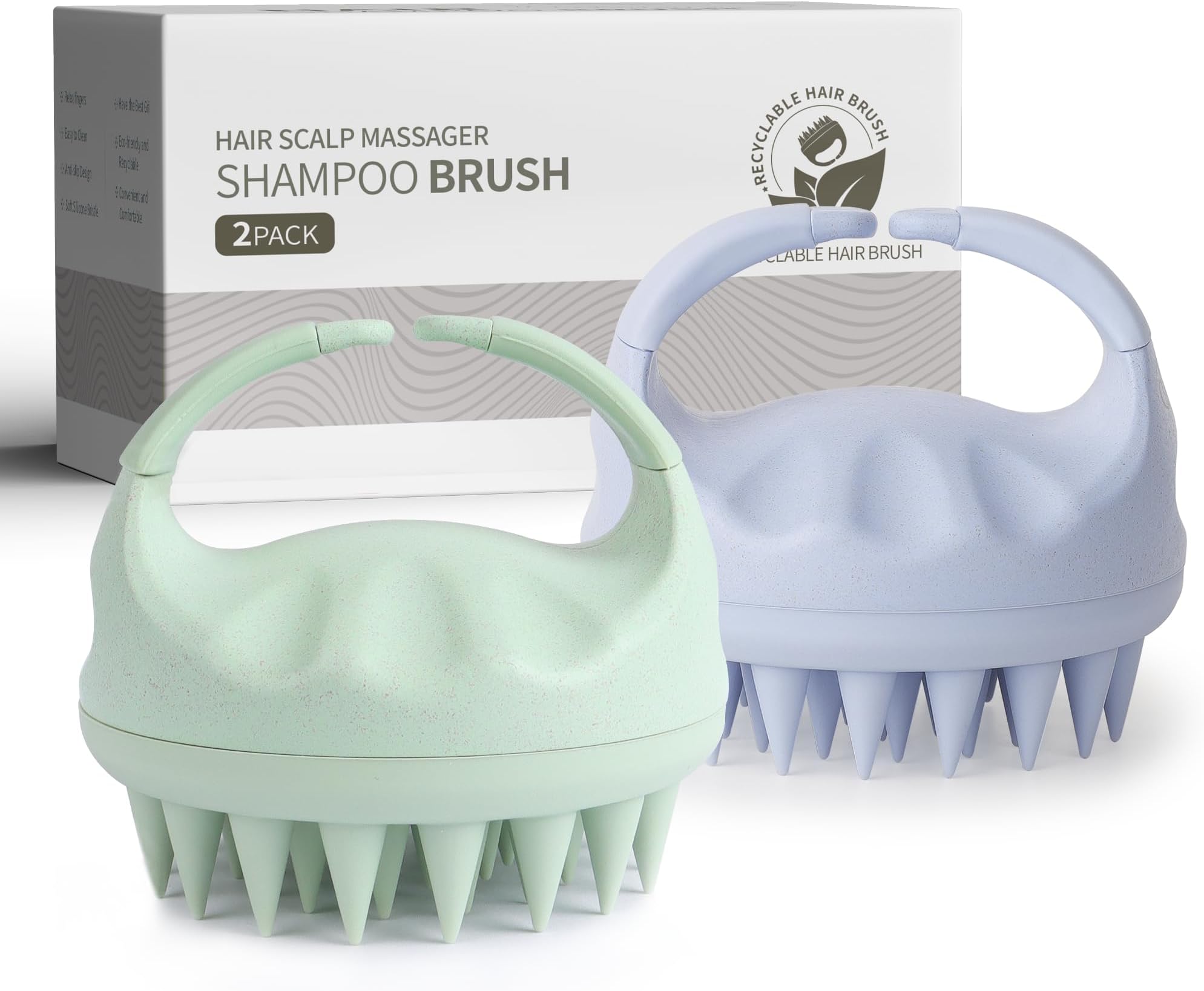 AONCO Scalp Massager Shampoo Brush, Hair Scrubber with Soft