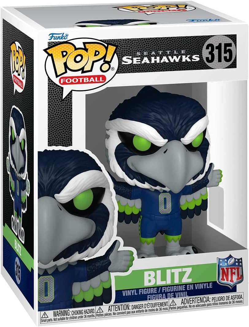 Funko Pop! NFL: Seahawks - Blitz - NFL Mascots and Marks - Collectable Vinyl Figure - Gift Idea - Official Merchandise - Toys for Kids & Adults - Sports Fans - Model Figure for Collectors and Display