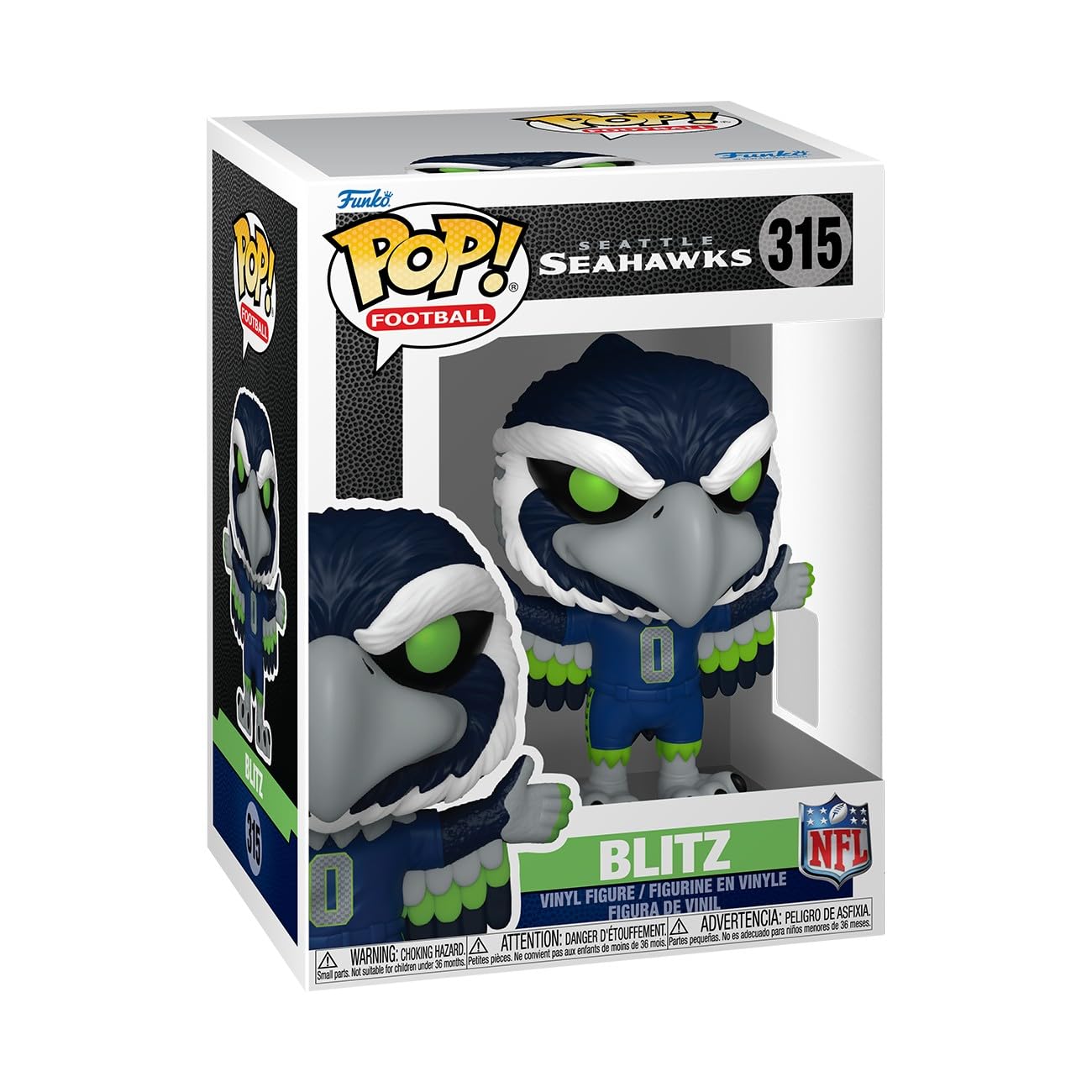 Funko Pop! NFL: Seahawks - Blitz - NFL Mascots and Marks - Collectable Vinyl Figure - Gift Idea - Official Merchandise - Toys for Kids & Adults - Sports Fans - Model Figure for Collectors and Display