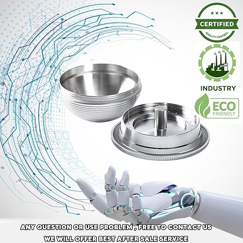 Miniatura 5 de Cápsulas de café reutilizables para Nespresso VertuoPlus VertuoPlus Vertuoline Series 304 de acero inoxidable, ecológicas, recargables y rentables