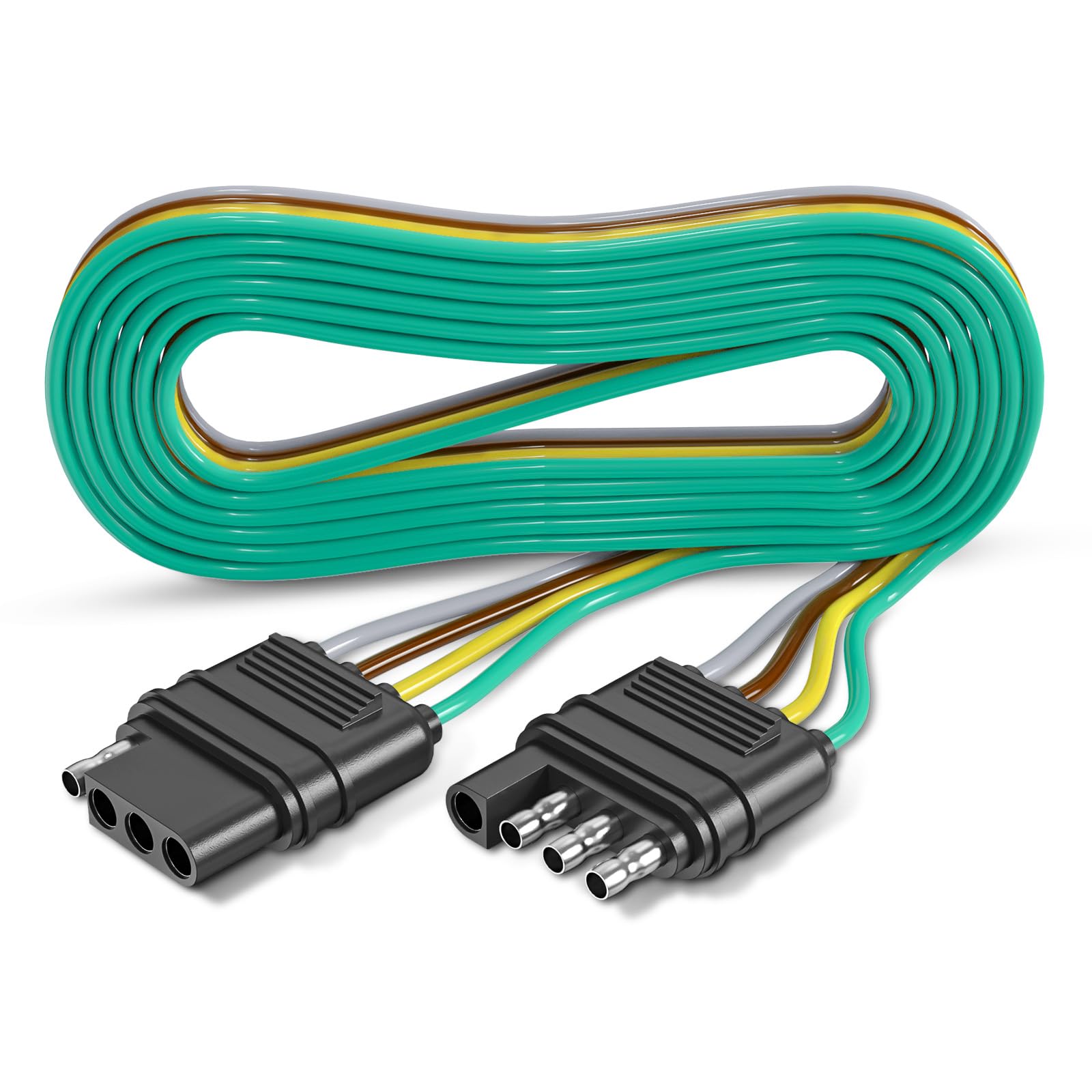 Nityrish 4 Pin Trailer Connector Harness Extension 80 Inch - towing products and winches | Mubboo